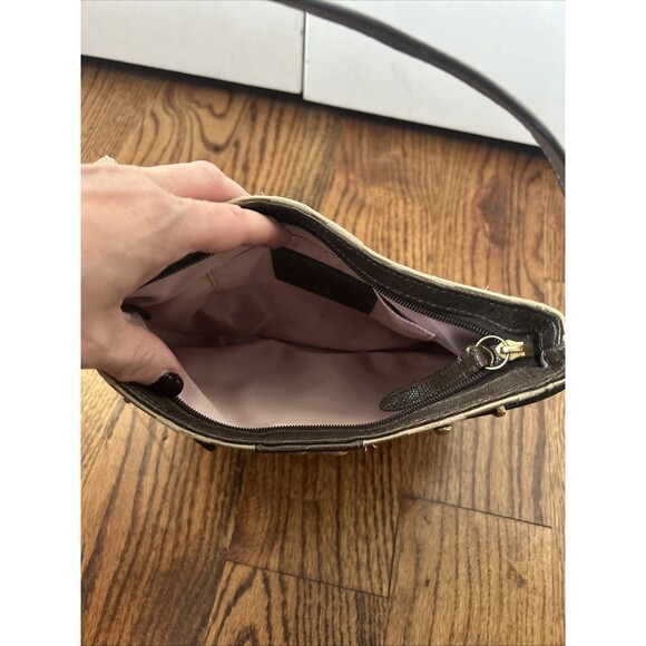 Coach Collette Signature GOLD Canvas Leather Small Handbag (Mini) - Picture 4 of 5